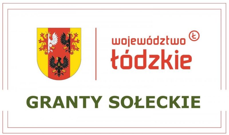 Grafika z napisem "Województwa Łódzkie - Granty Sołeckie"